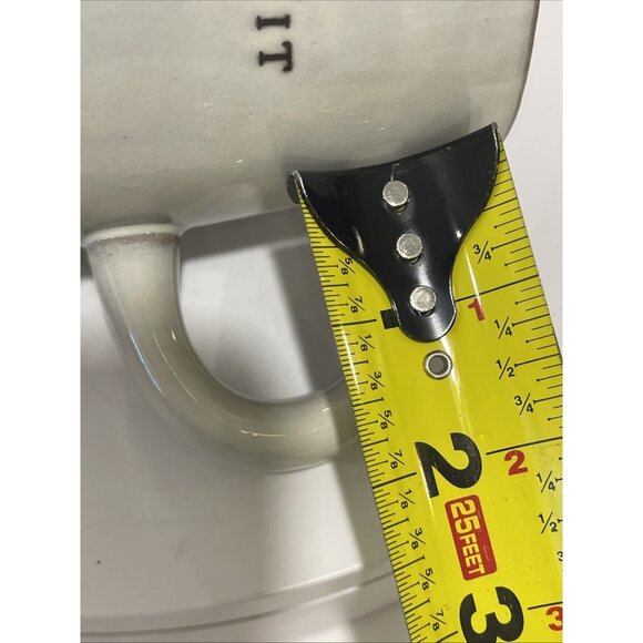 Hearth & Hand Magnolia Stoneware "Get After It" Coffee Cup Mug Bottom Raw Finish - Picture 14 of 16